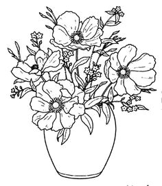 Drawing Of Flower Pot with Colour 420 Best Color Book Designs Flowers Images Drawing Flowers Flower