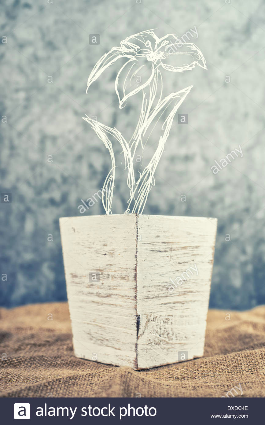 Drawing Of Flower Pot with Colour Flower Pot Drawing Sketch Stock Photos Flower Pot Drawing Sketch