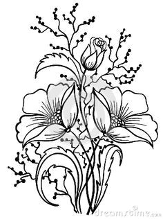 Drawing Of Flower Scenery 173 Best Drawings Flowers More Images Flower Designs Coloring