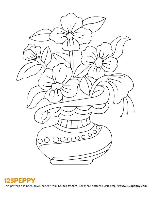 Drawing Of Flower Vase with Design Drawing Library Drawing Sketch Pencil Shubha Glass Painting