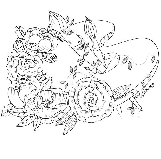 Drawing Of Flowers Colored Omeletozeu Colour Pencils Pinterest Coloring Pages Adult