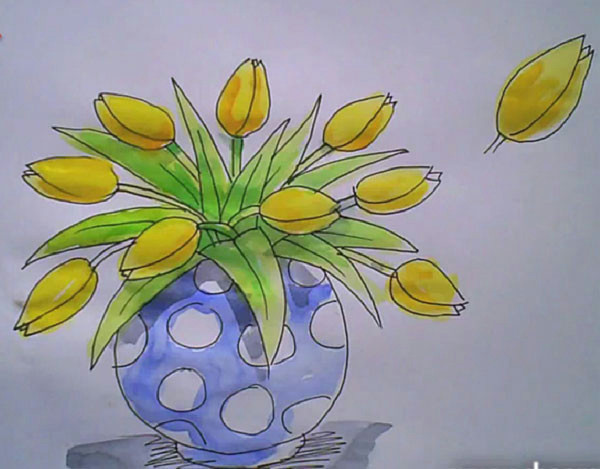 Drawing Of Flowers In A Vase How to Make A Flower Vase Drawing Flowers Healthy