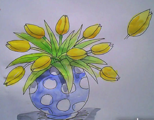 Drawing Of Flowers In A Vase How to Make A Flower Vase Drawing Flowers Healthy