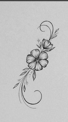 Drawing Of Flowers with butterfly Cute Flower and butterfly Tattoo Tattoos Tattoos Flower Tattoos