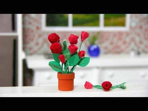 Drawing Of Flowers with Pot How to Make A Doll Flower Pot and Flowers Doll Crafts Youtube