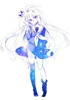 Drawing Of Galaxy Girl 143 Best Galaxy Anime Images