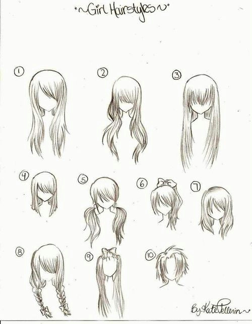 Drawing Of Girl Anime Hair Draw Hair the Arts Anime Hair Drawings Manga Hair