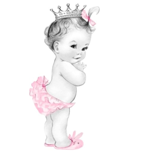 Drawing Of Girl Baby Adorable Pink Princess Baby Girl Shower Cutout Mary Poppins