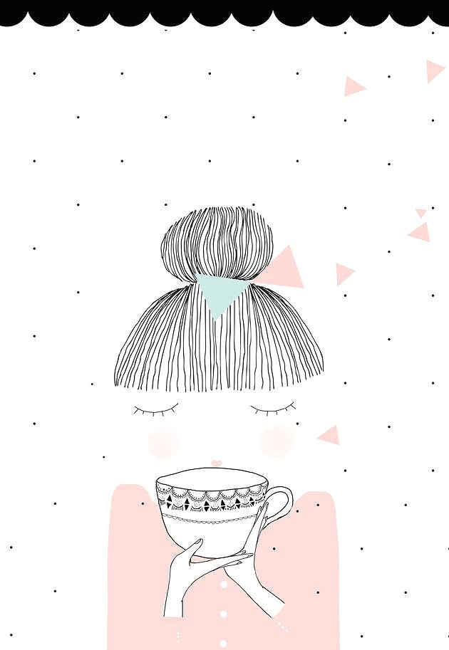 Drawing Of Girl Drinking Coffee Pin by Fatoosh On F2ll2 Pinterest Illustration Illustration Art