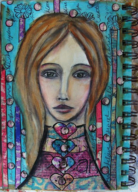 Drawing Of Girl Facing Away My Art Journal Journal Girls Girls Pinterest Journal