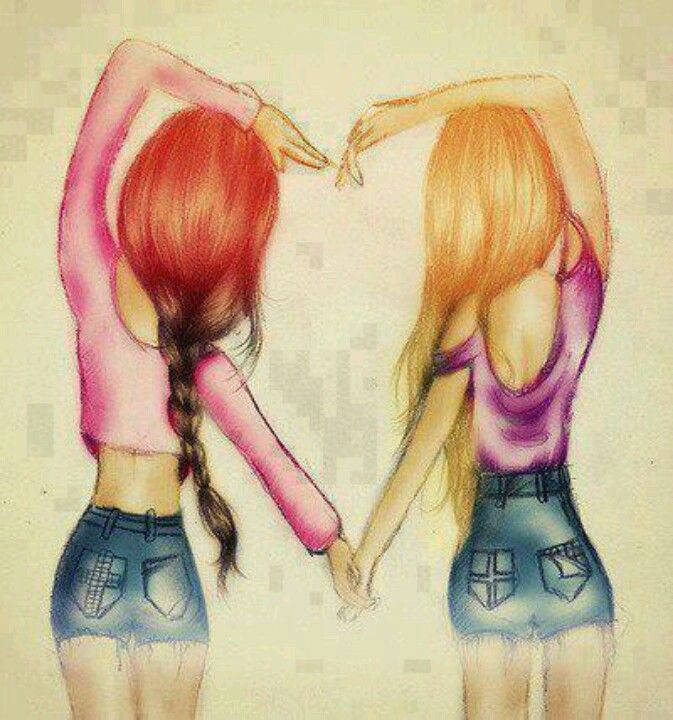 Drawing Of Girl Friends totally Gonna Draw This Love 3 Best Friend Drawings
