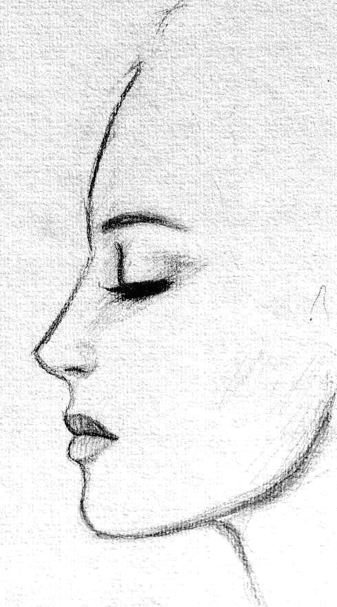 Drawing Of Girl From Side Profile Female Side View Reference Drawing Drawings Art