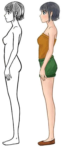 Drawing Of Girl Full Body How to Draw Anime Side View Full Body Profile Drawing