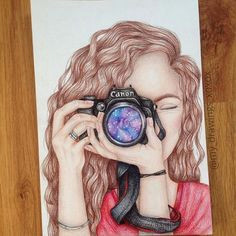 Drawing Of Girl Holding Camera 365 Best Camera Drawing Images Camera Drawing Drawings Camera