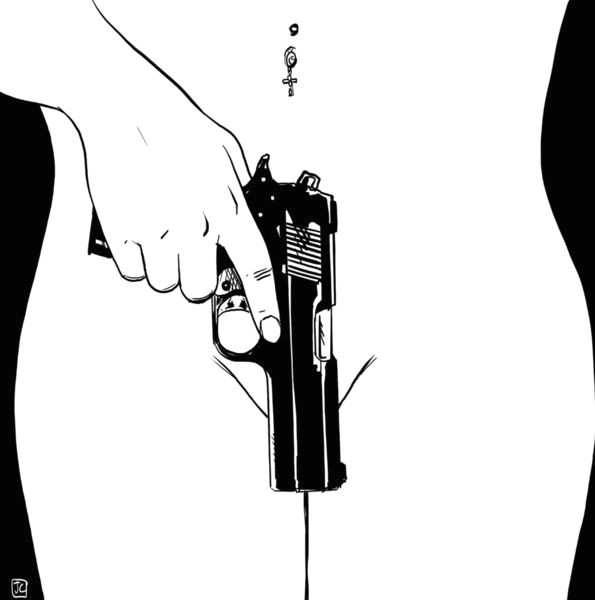 Drawing Of Girl Holding Gun Girl with A Gun by Giuseppe Cristiano Http Giuseppecristiano