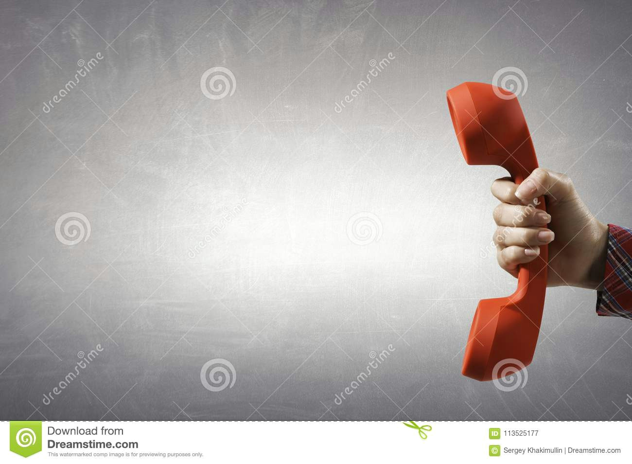 Drawing Of Girl Holding Phone Retro Red Phone Receiver Stock Image Image Of Drawing 113525177