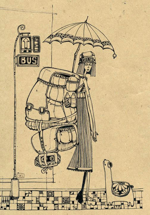 Drawing Of Girl Holding Umbrella Girl with Umbrella Drawings Drawings Art Illustration