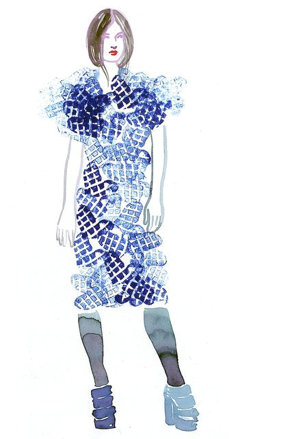 Drawing Of Girl In Blue Dress Heart Dress Girl Heart Dress Illustration Art and Illustrations
