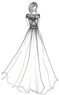 Drawing Of Girl In Gown 64 Best Girl Dress Images Fashion Drawings Drawing Fashion