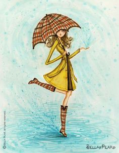 Drawing Of Girl In Rain 542 Best Rain A Drops Ambrellasa A Images In 2019 Drawings