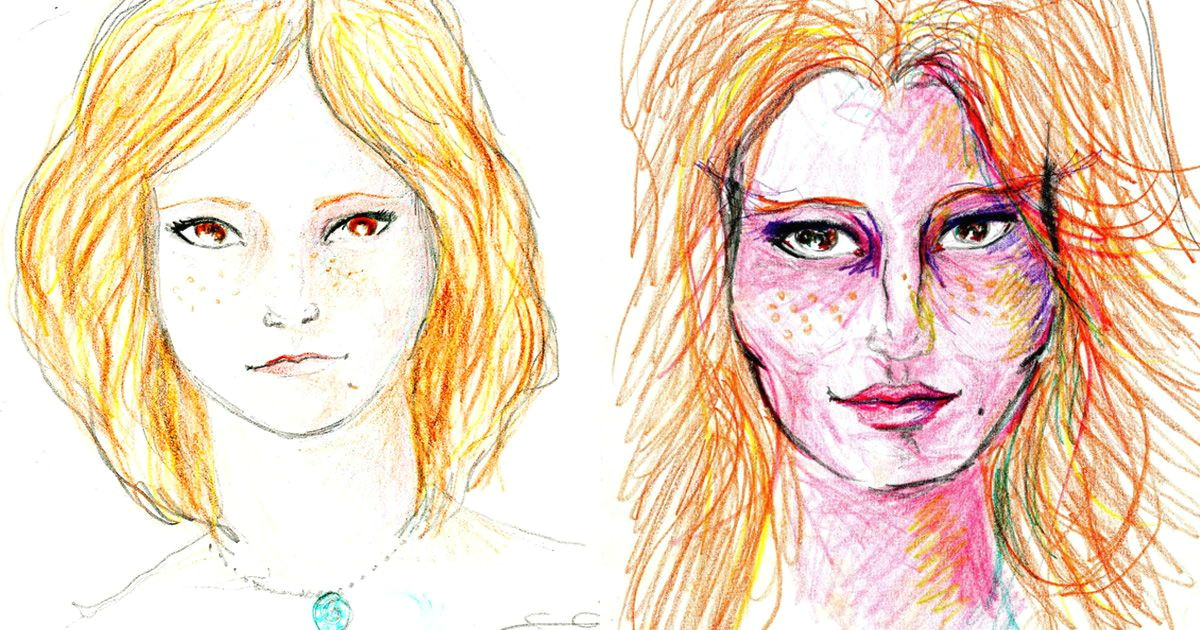 Drawing Of Girl Looking In Mirror Woman Draws 11 Self Portraits while High On Lsd