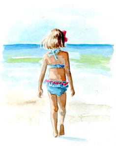 Drawing Of Girl On Beach 158 Best A Rt at the Beach Images Beautiful Paintings