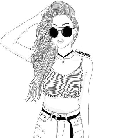Drawing Of Girl Outline Black White Draw Drawing Face Girl Outline Outlines Summer