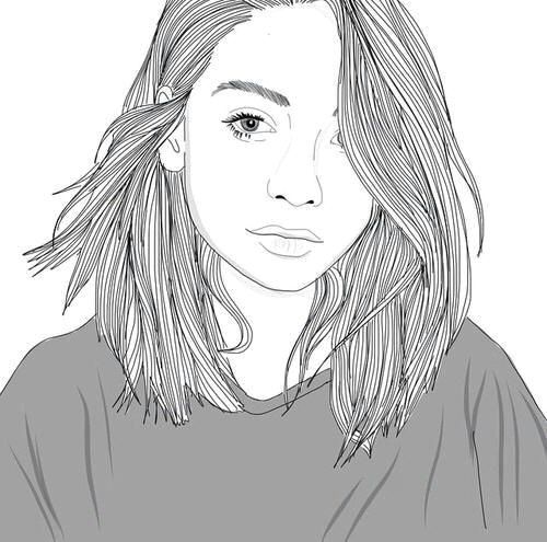 Drawing Of Girl Outline Outline Drawing and Art Image Aesthetics Draw Tumblr Drawings