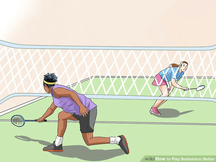 Drawing Of Girl Playing Badminton How to Play Badminton Better with Pictures Wikihow