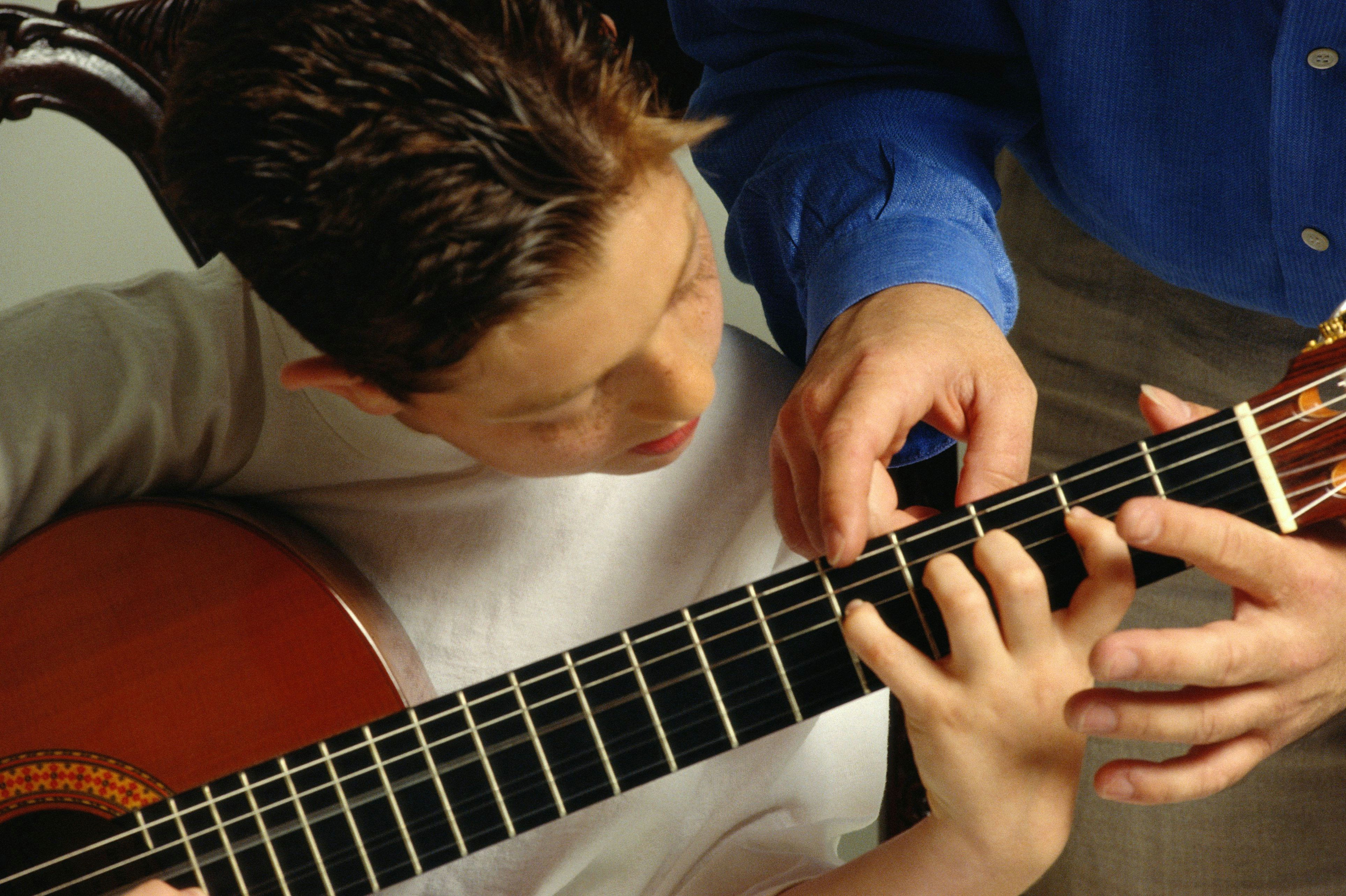 Drawing Of Girl Playing Guitar How to Teach Children to Play Guitar