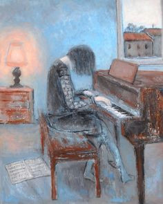 Drawing Of Girl Playing Piano 106 Best Art Piano Images Musicals Painting Art Art Music