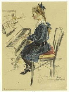 Drawing Of Girl Playing Piano 194 Best Piano Girls Images Piano Piano Girl Music