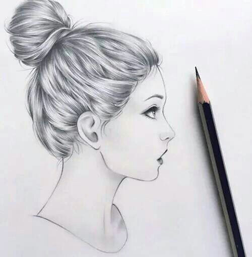 Drawing Of Girl Side View Image Result for Sketch Of Long Hair with Bow A No Her Drawings