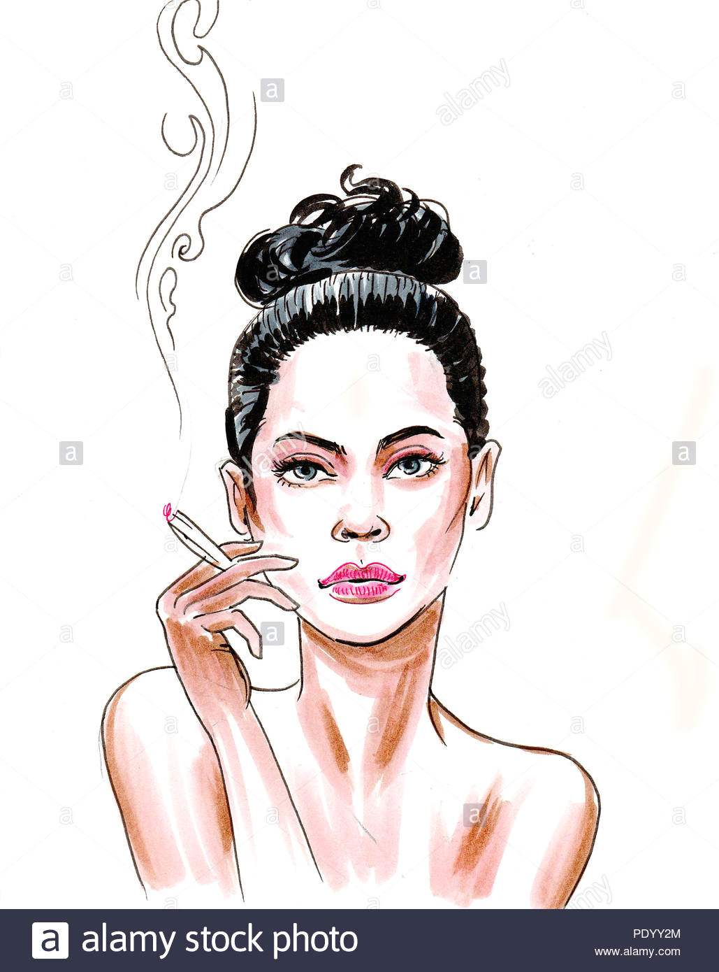 Drawing Of Girl Smoking Weed Girl Smoking Weed Stock Photos Girl Smoking Weed Stock Images Alamy