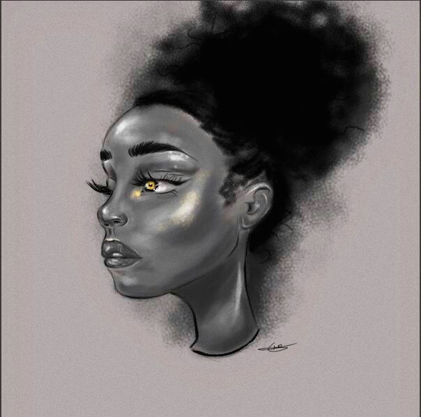 Drawing Of Girl with Afro Afro Puff D Drawing Digitalart Blackgirl Afro Dd Pinterest