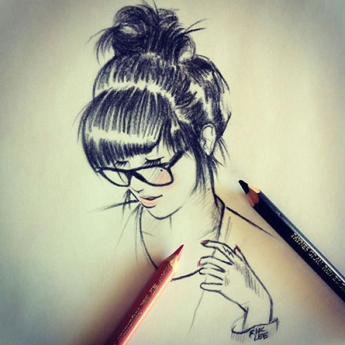 Drawing Of Girl with Glasses Girls with Glasses X Doodles Drawings Art Und Pencil Art