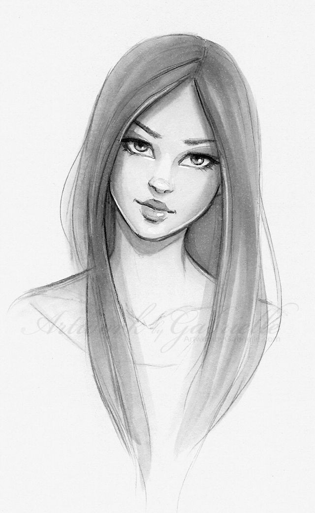 Drawing Of Girl with Long Hair Long Hair Beautiful Girl Sketch Illustration Drawing Bella