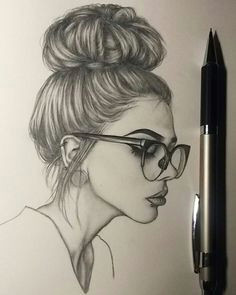 Drawing Of Girl with Messy Bun 722 Best Drawing Of Girl Images