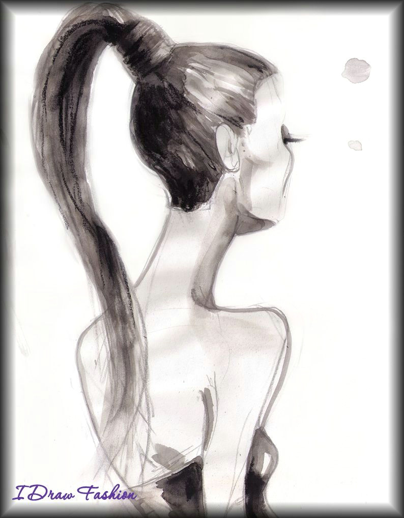 Drawing Of Girl with Ponytail Fashion Illustration Ponytail by Idrawfashion On Deviantart Art In