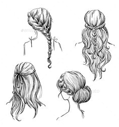 Drawing Of Girl with Ponytail How to Draw A Ponytail From the Front Google Search Sketching