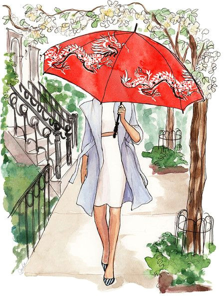 Drawing Of Girl with Umbrella 2015 Inslee Art In 2018 Pinterest Illustration Art and