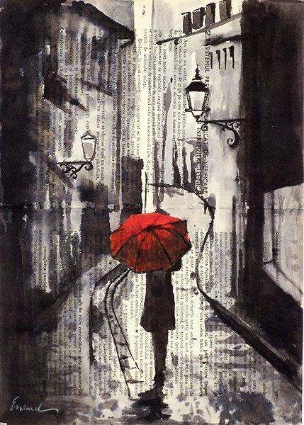 Drawing Of Girl with Umbrella Pin by Meor Haffiz On Illustrious Illustrations Painting Drawings
