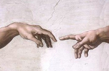 Drawing Of Hands Almost touching Biography Michelangelo Art for Kids