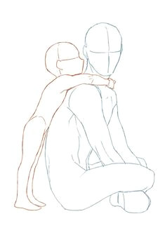 Drawing Of Hands Behind Back How to Draw People Hugging From Behind the Back Draw Drawings