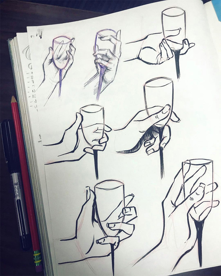 Drawing Of Hands Holding A Ball 100 Drawings Of Hands Quick Sketches Hand Studies