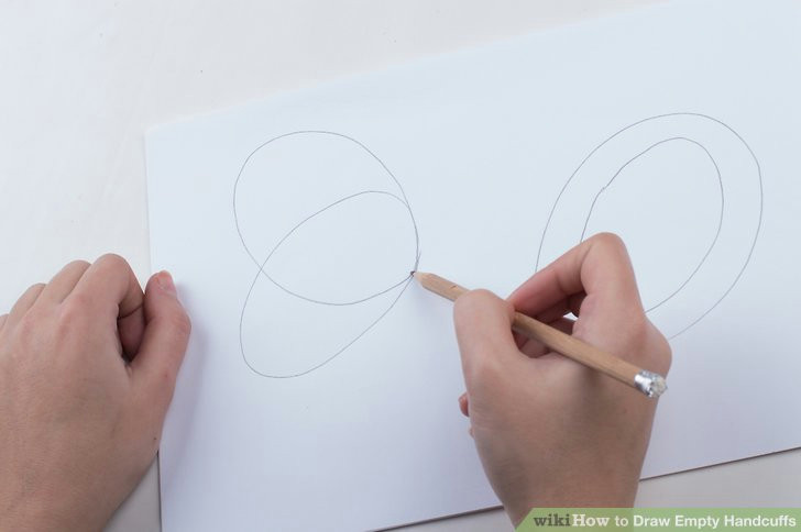 Drawing Of Hands In Handcuffs How to Draw Empty Handcuffs with Pictures Wikihow