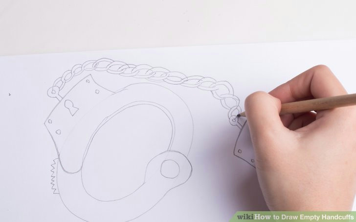 Drawing Of Hands In Handcuffs How to Draw Empty Handcuffs with Pictures Wikihow