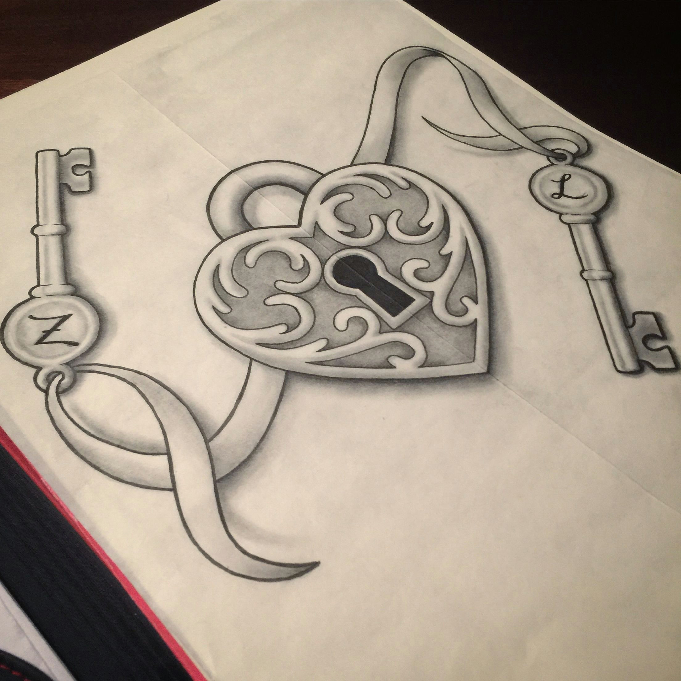 Drawing Of Heart Key Heart Lock Tattoo Design Drawings Tattoos Tattoo Designs Lock