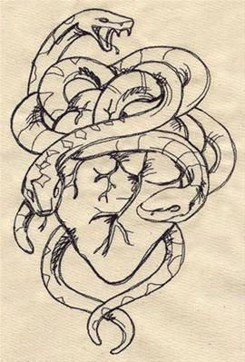 Drawing Of Heart Tattoo Design Snakes and Heart Image Tattoos Tattoos Tattoo Designs Snake Tattoo