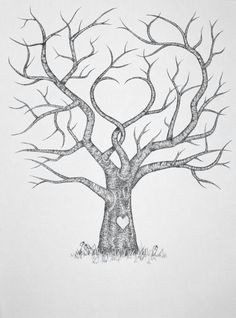 Drawing Of Heart Tree Family Tree with Heart Clip Art Family Reunion Heart Tree Tree